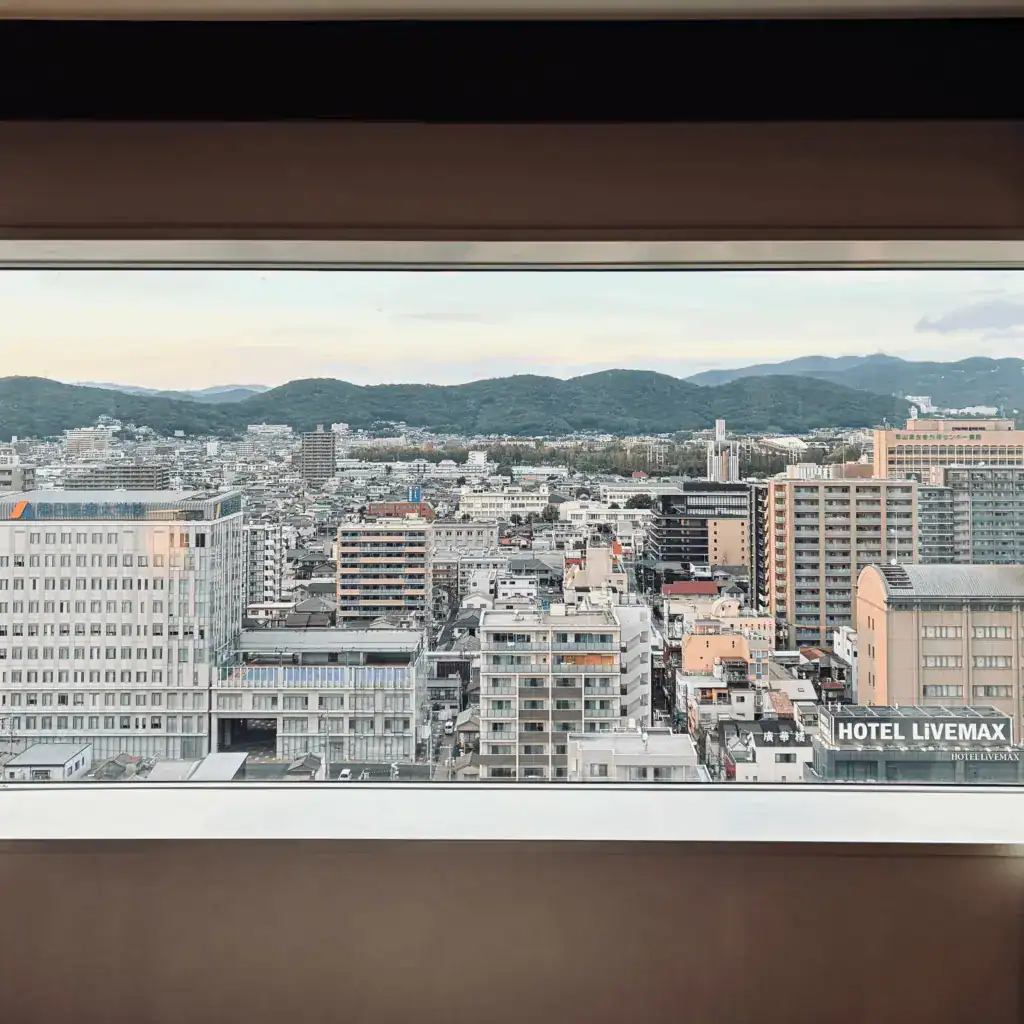 幸運入住飯店高樓層,從房間拍出去的景象。